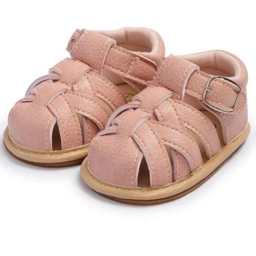 New baby girl crib sandals size 2, 6-12 months